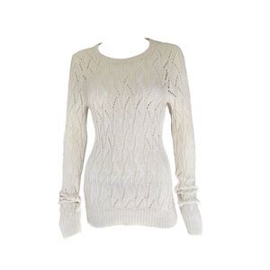 coquette open-weave lace sweater dress